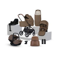 Breez Maple Travel System Ultimate 360 Infant Carrier Timeless Cocoa Bundle (11 piece)