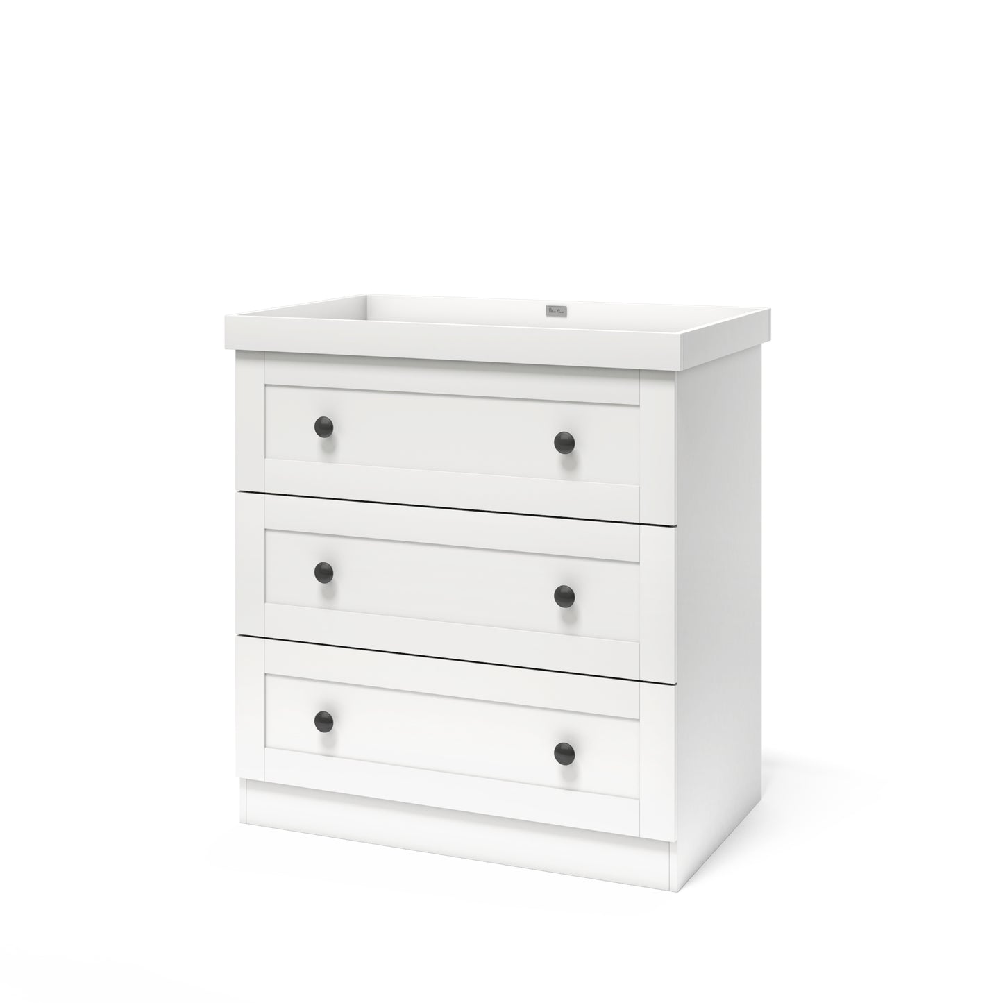 Finchley White 2 Piece Nursery Set with Convertible Cot Bed to Toddler Bed & Dresser