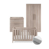 Bromley Oak 3 Piece Nursery Room Set With Mattress