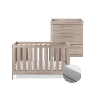 Bromley Oak 2 Piece Nursery Room Set With Mattress