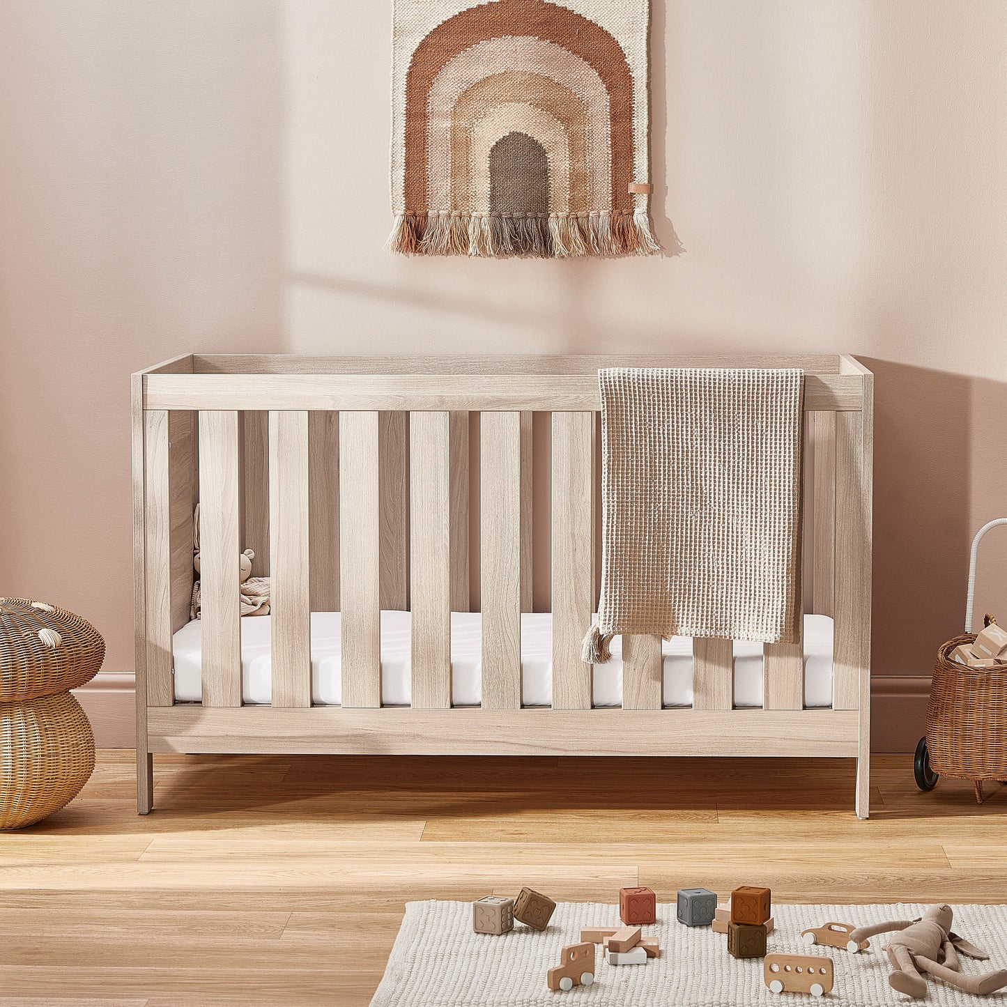 Bromley Oak Convertible Cot Bed to Toddler Bed