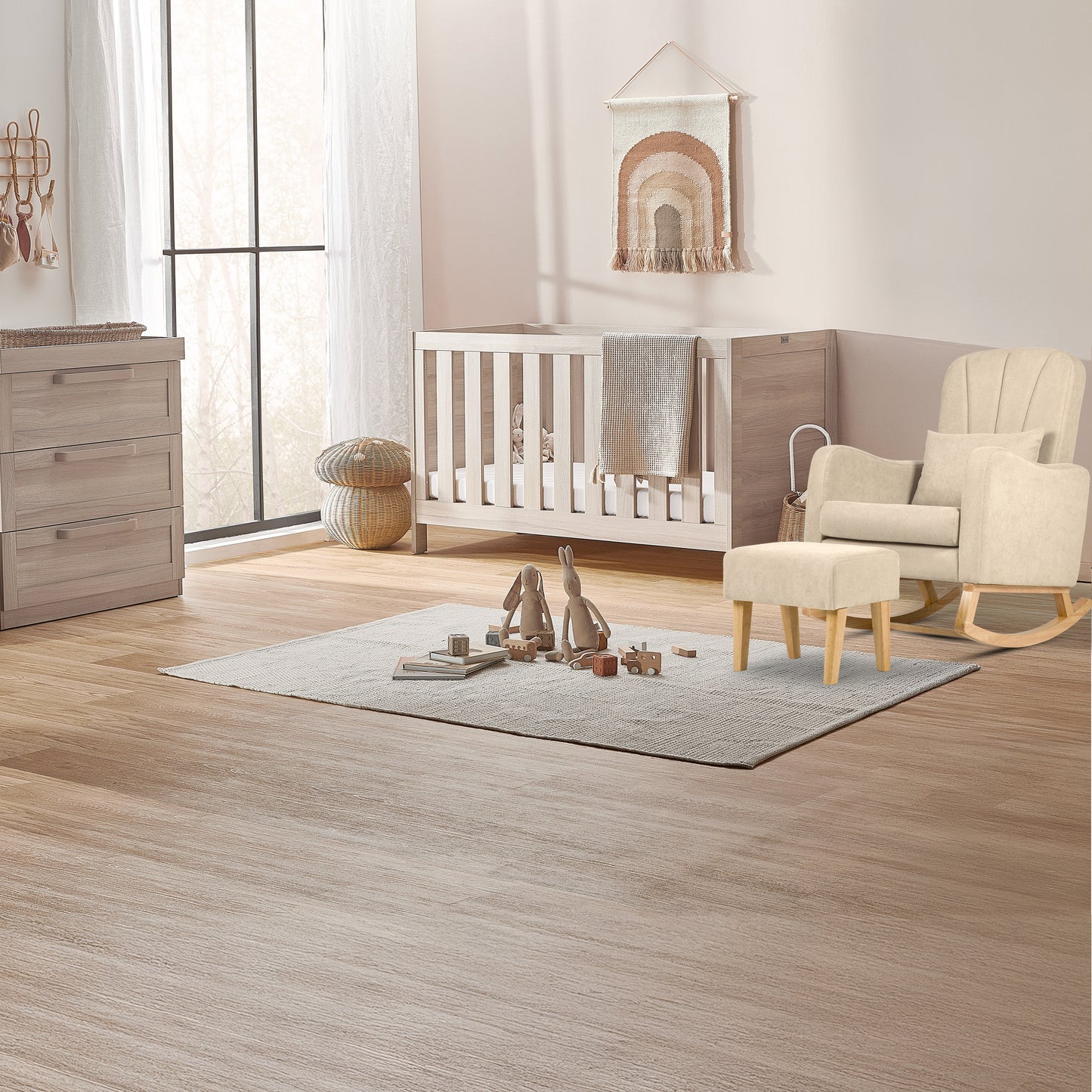 Bromley Oak 3 Piece Nursery Room Set