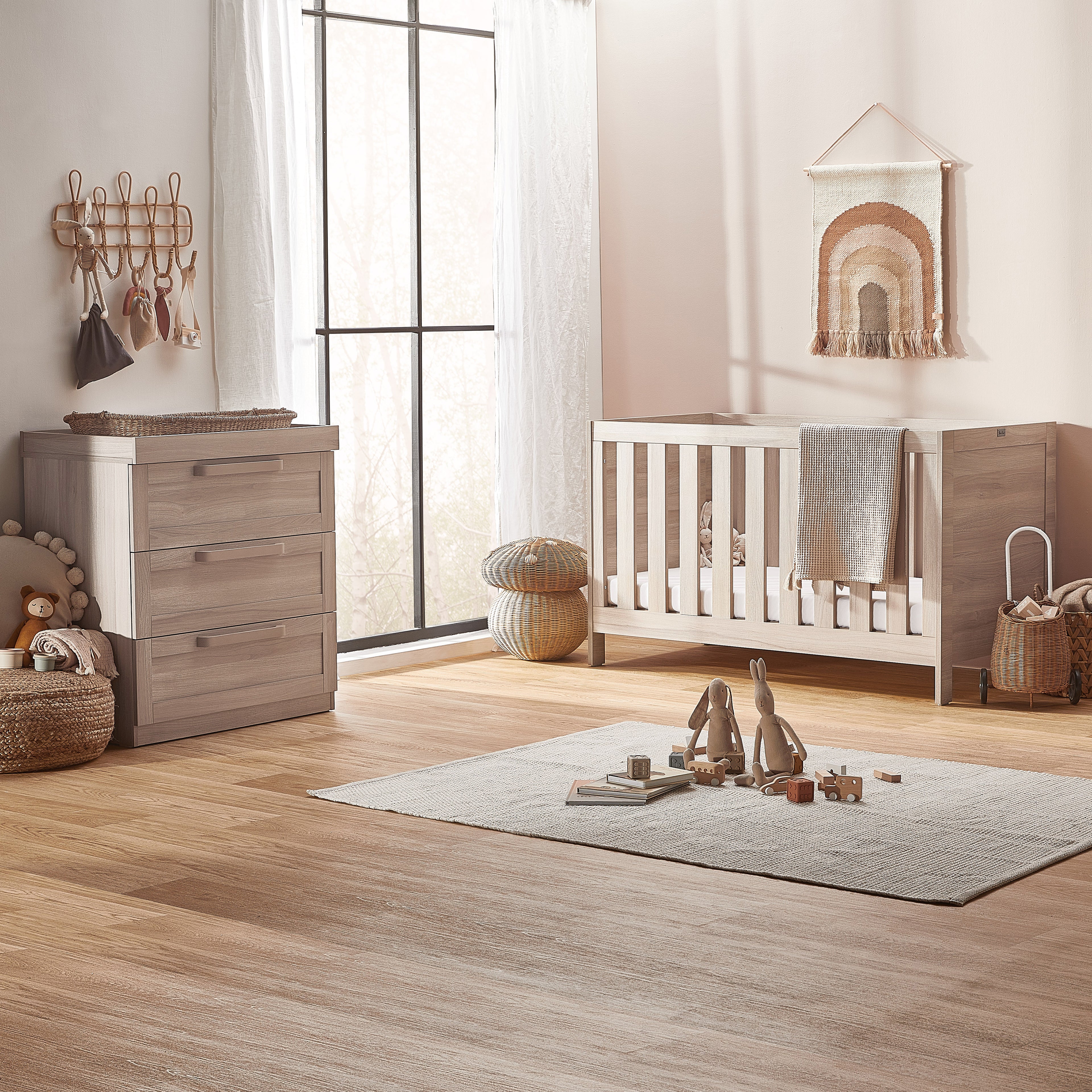 Bromley Oak 2-Piece Nursery Set Silver Cross UK
