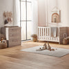 Bromley Oak 2 Piece Nursery Set with Convertible Cot Bed to Toddler Bed & Dresser