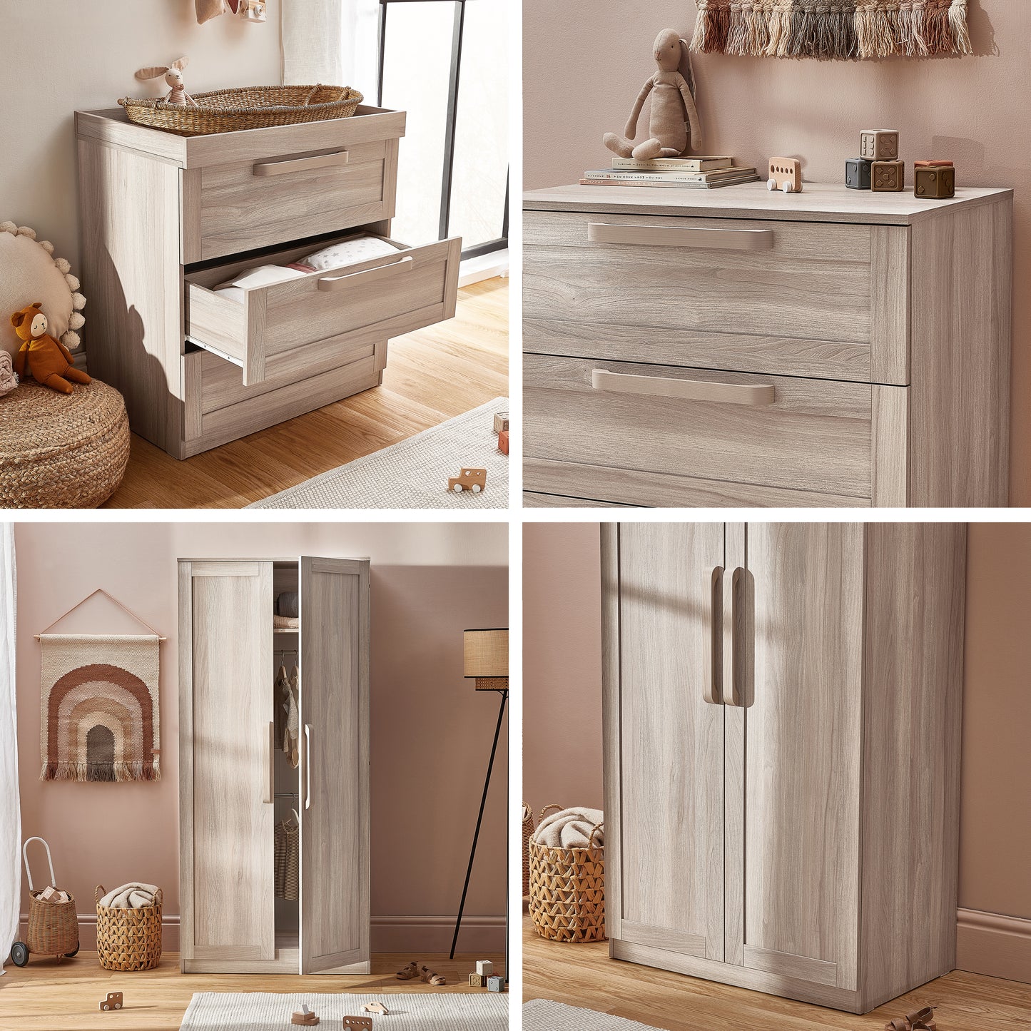 Bromley Oak 4 Piece Nursery Room Set