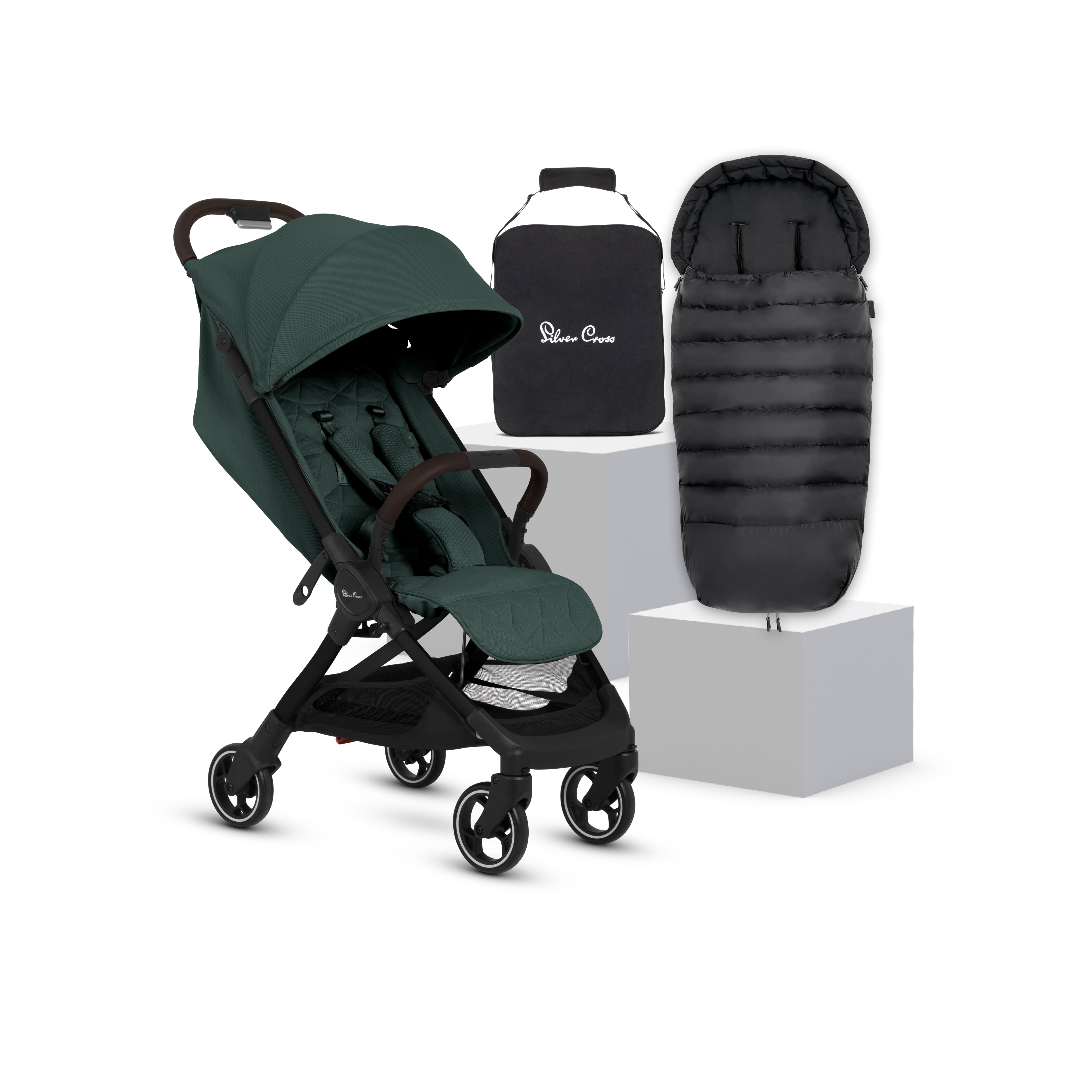 Clic 2 Conifer Compact Stroller Footmuff Bundle | Silver Cross UK