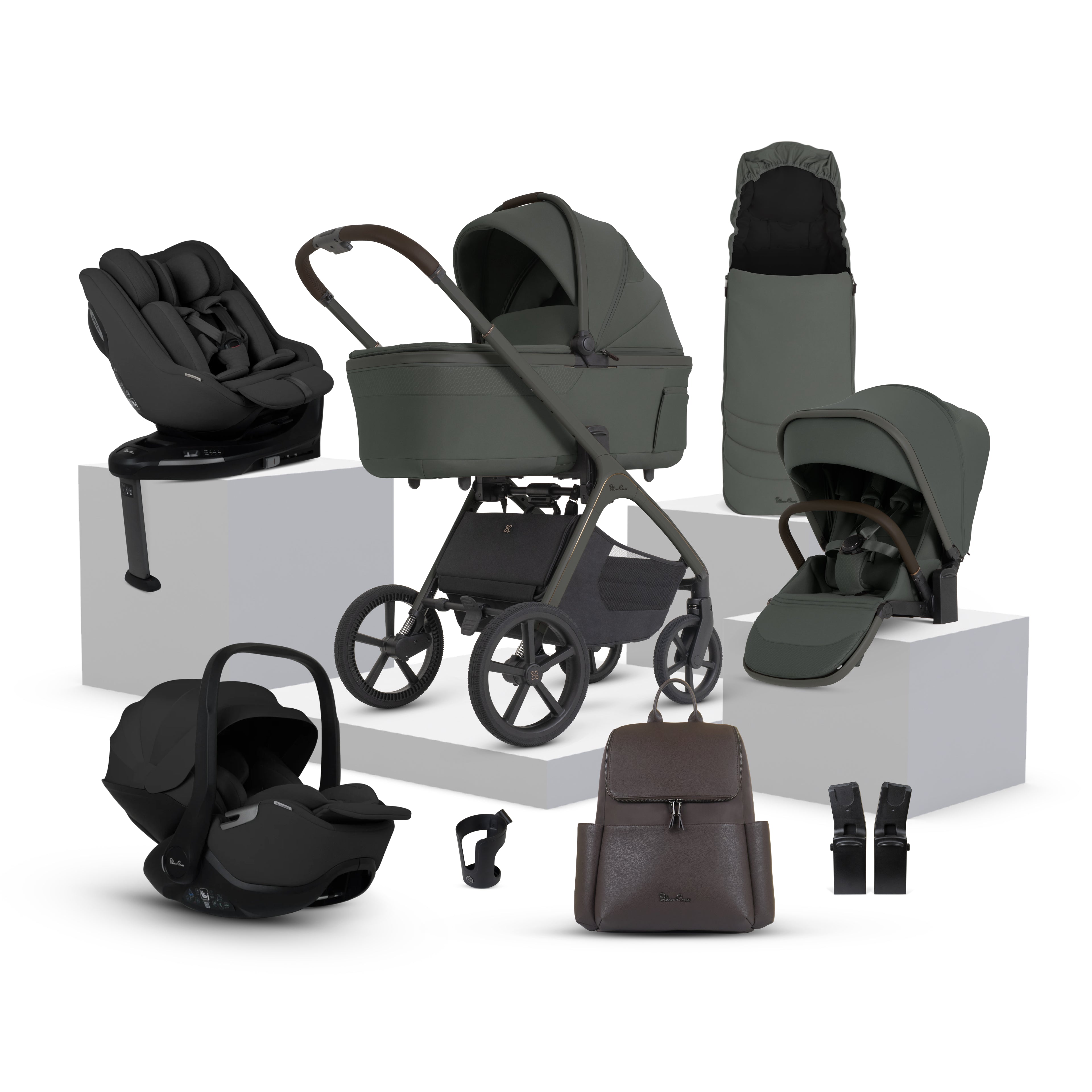 Cove 2 Pewter 360 Family Iconic Black Bundle | Silver Cross UK