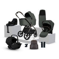 Cove Pewter Travel System Ultimate 360 Infant Carrier Bundle (10 piece)