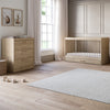 Geneva 2 Piece Nursery Set with Convertible Cot Bed to Toddler Bed & Dresser