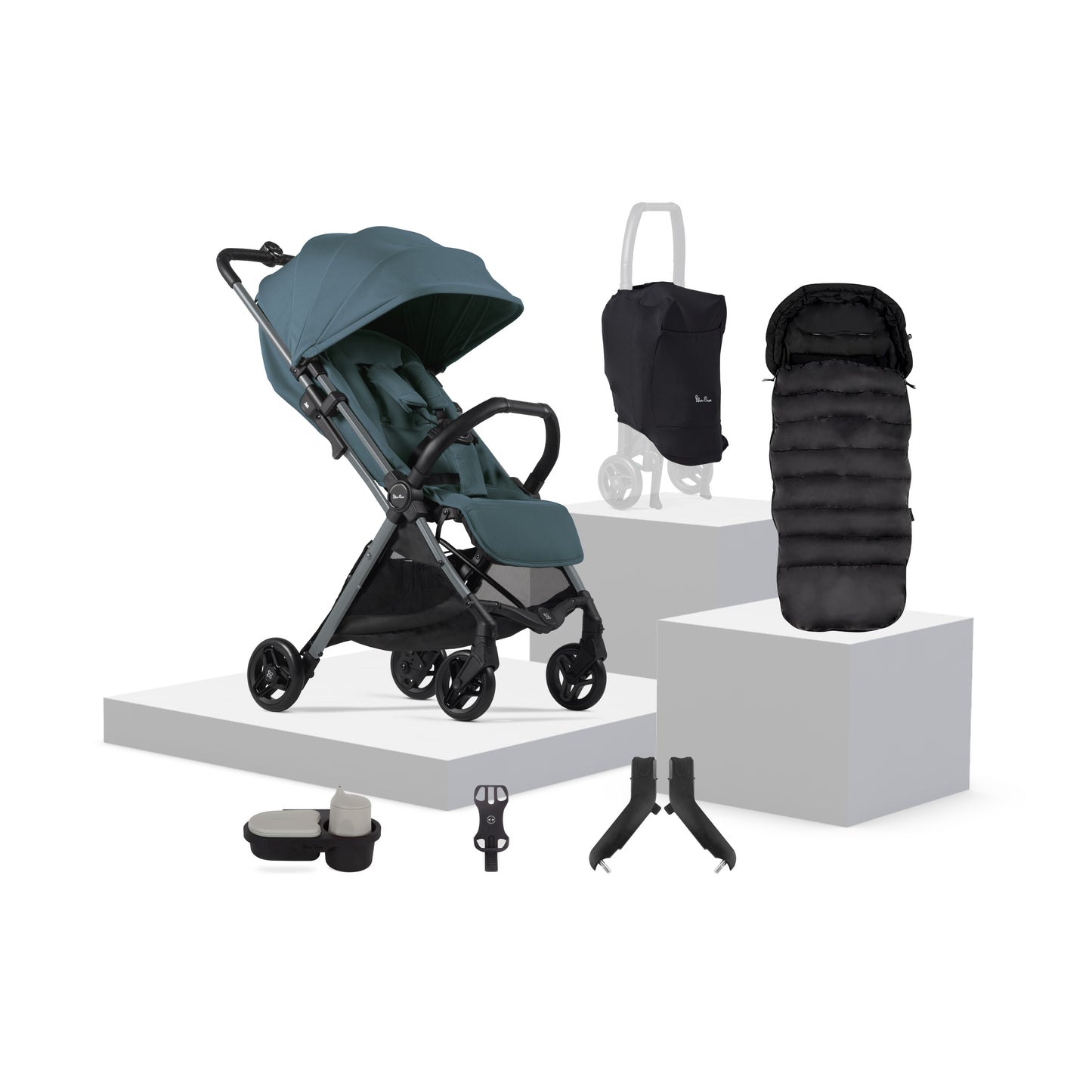 Jet 5 Mineral Travel Stroller Universal Accessory Bundle (7 piece)