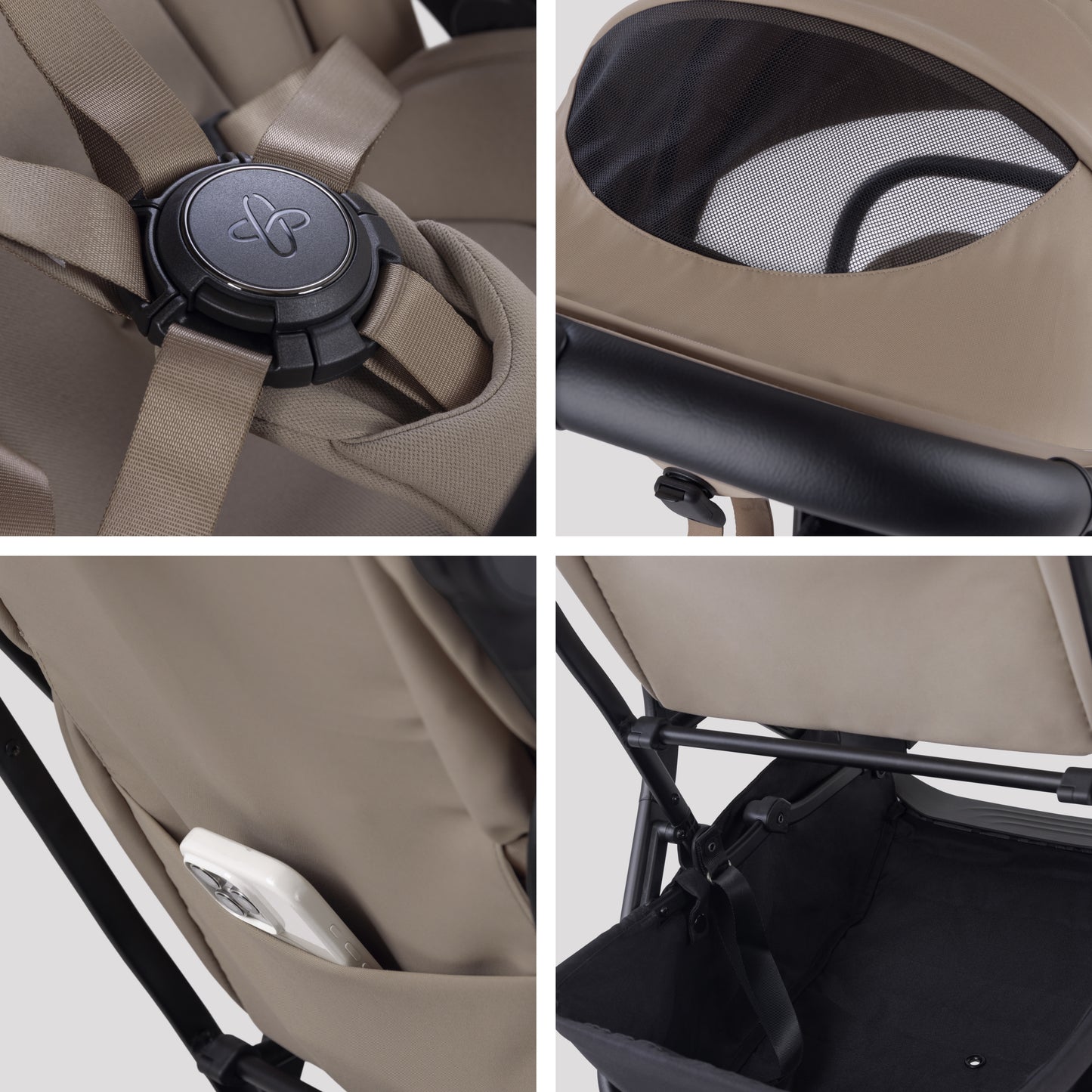 Nia Champagne Compact Travel Stroller