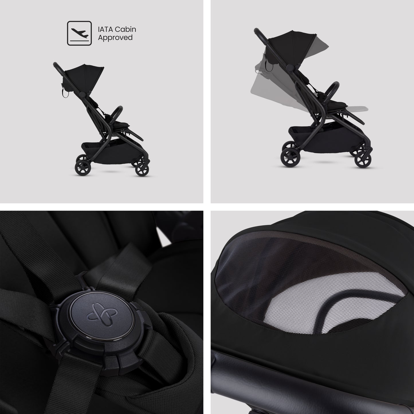 Nia Onyx Compact Travel System with Accessory Pack (12 Piece)