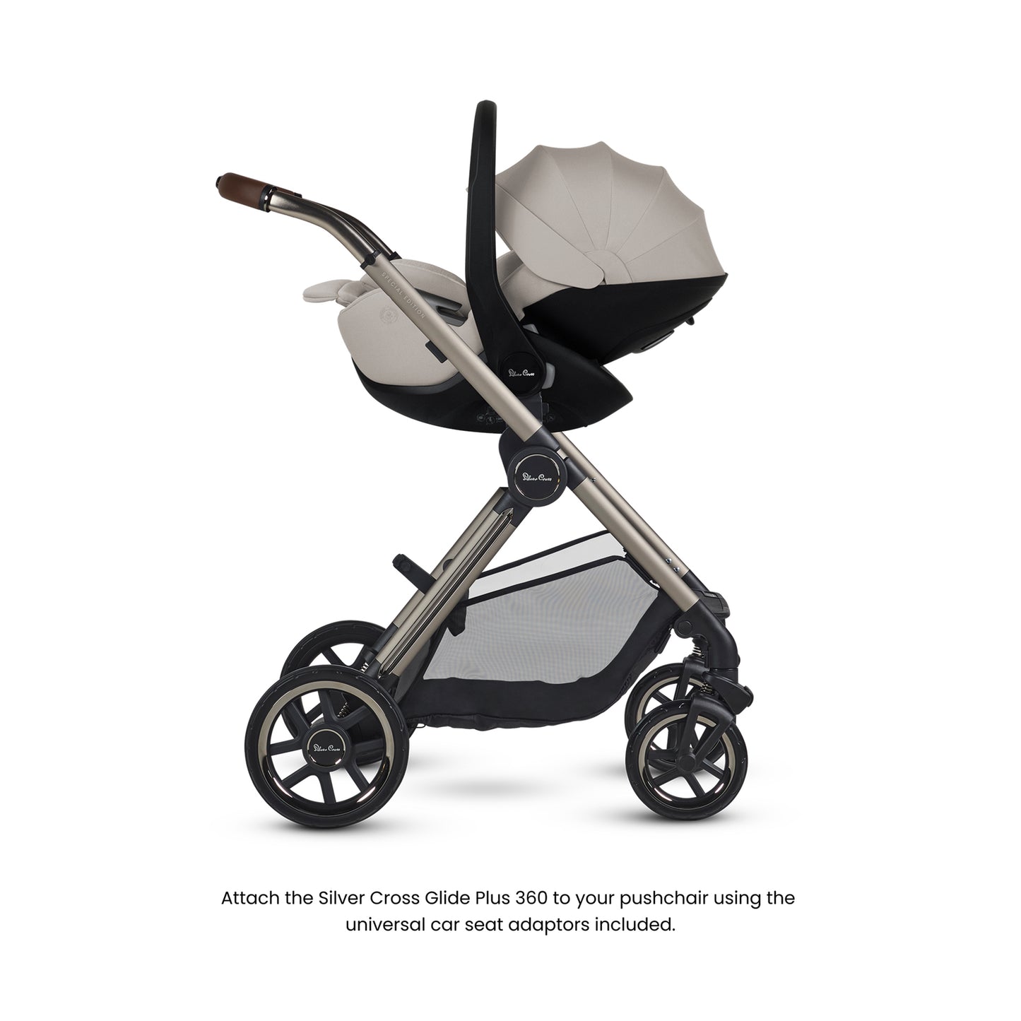 Reef 2 SPECIAL EDITION Frappe Travel System Ultimate 360 Natural Taupe Infant Carrier Bundle (11 piece)