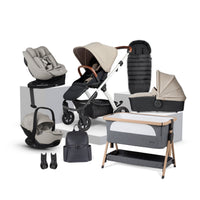 Tide Stone Travel System Ultimate 360 Natural Taupe Family Car Seat Bundle (10 piece)