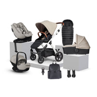 Tide Stone Travel System Ultimate 360 Natural Taupe Family Car Seat Bundle (11 piece)