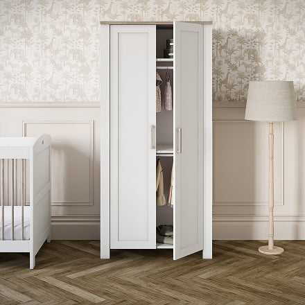 Valencia 3 Piece Nursery Set Convertible Cot to Toddler Bed, Dresser & Wardrobe
