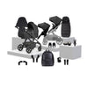 Wave 3 Onyx Single to Double Travel System Growing Family Bundle (17 Piece)