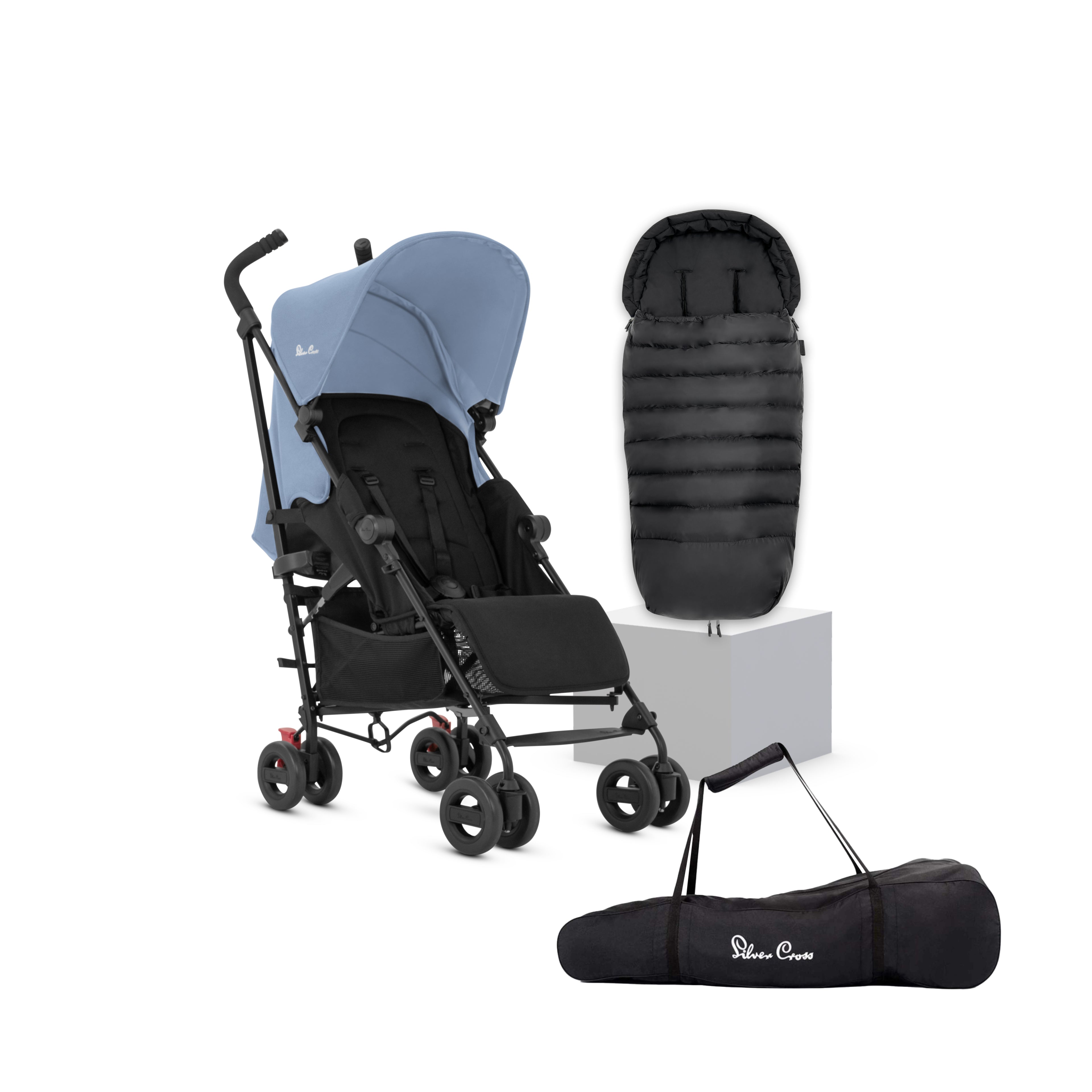 Silver Cross Pop Stroller Folded Silver Cross Pop Baby Birds