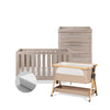 Bromley Oak 2 Piece Nursery Room Set With Mattress & Bedside Crib