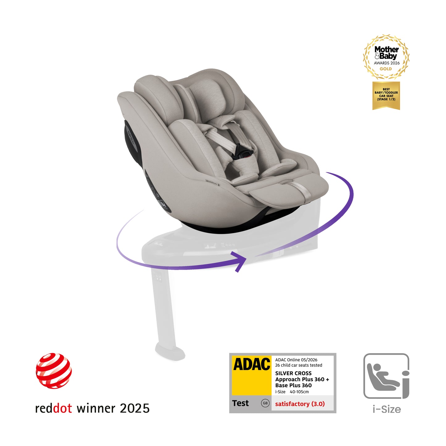 Approach Plus 360 Car Seat Natural Taupe