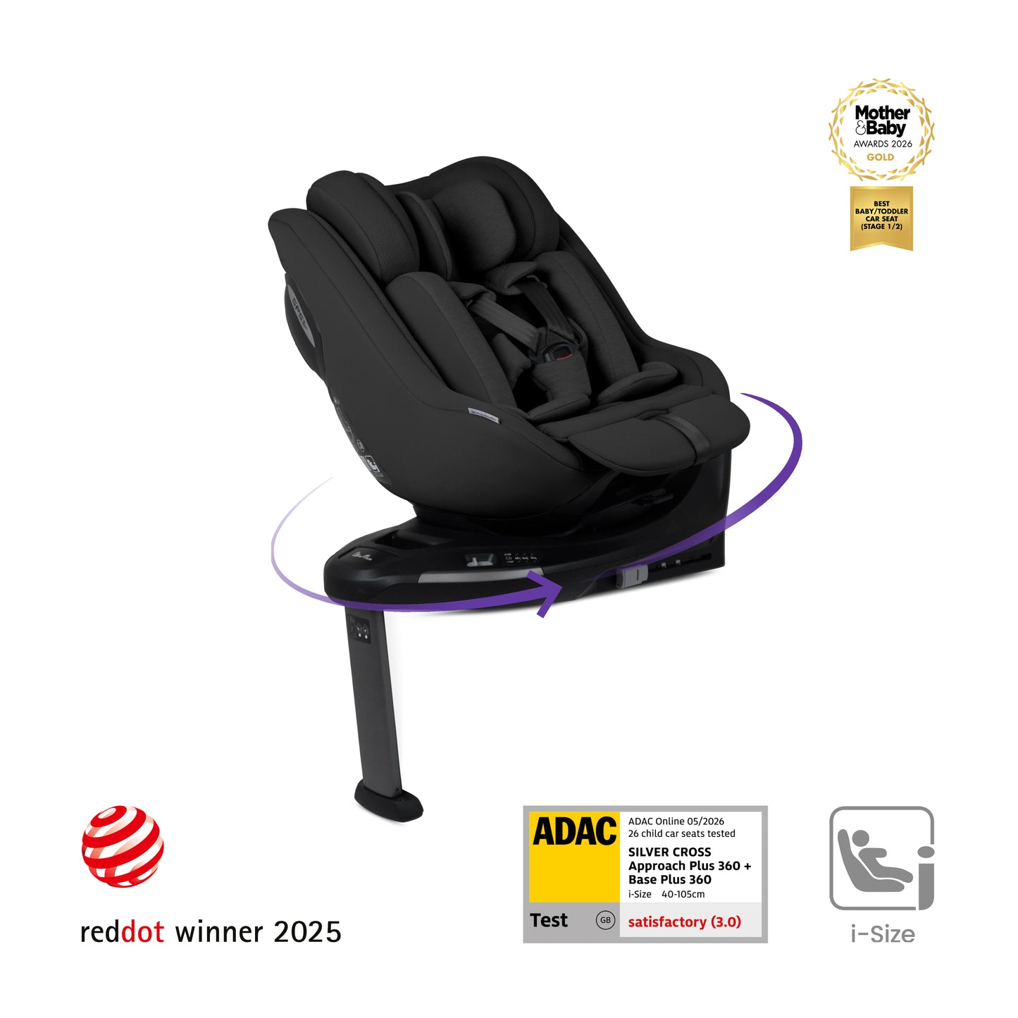 Approach Plus 360 Car Seat Iconic Black & Base Plus 360