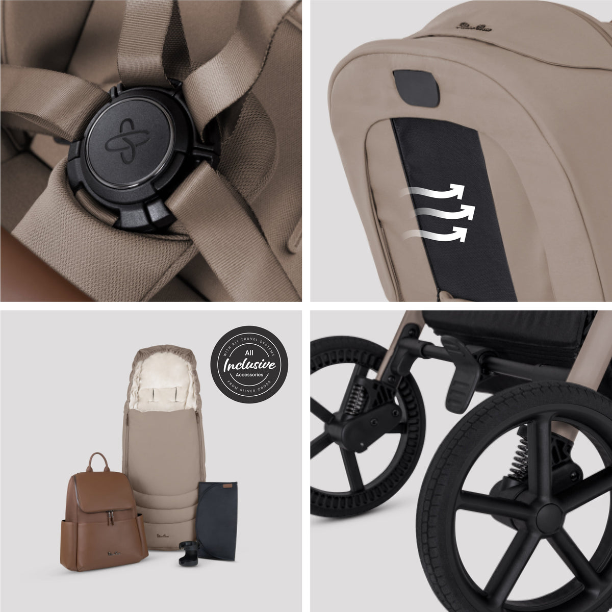 Breez Champagne Travel System Ultimate Baby Bundle (14 piece)