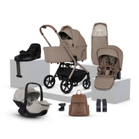 Breez Champagne Travel System Ultimate 360 Infant Carrier Bundle (12 piece)