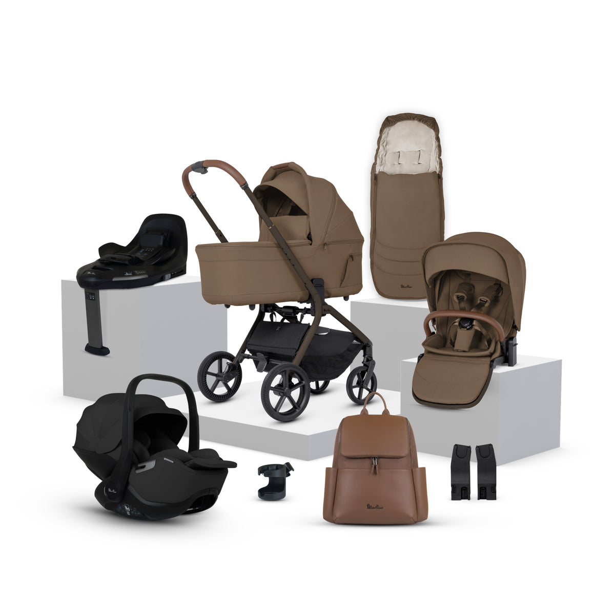 Breez Maple Travel System Ultimate 360 Infant Carrier Iconic Black Bundle (11 piece)