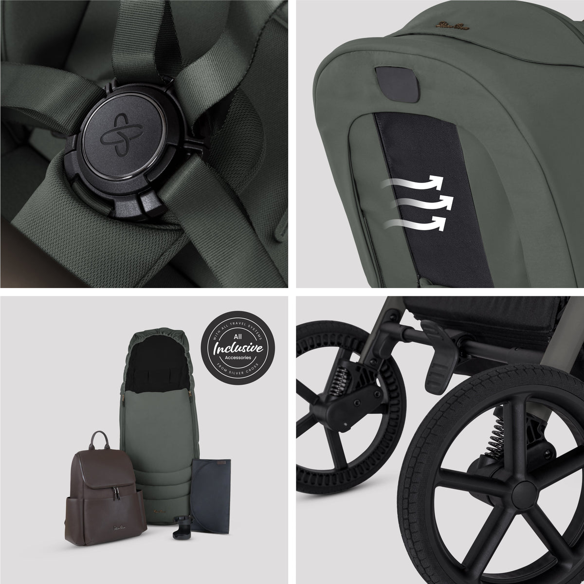 Breez Pewter Travel System Ultimate Baby Bundle (14 piece)