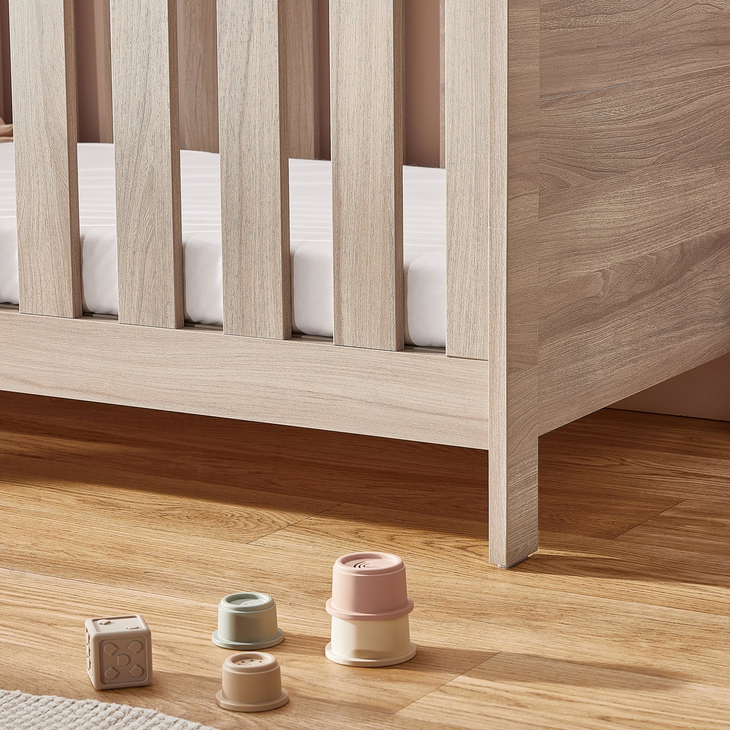 Bromley Oak Convertible Cot Bed to Toddler Bed