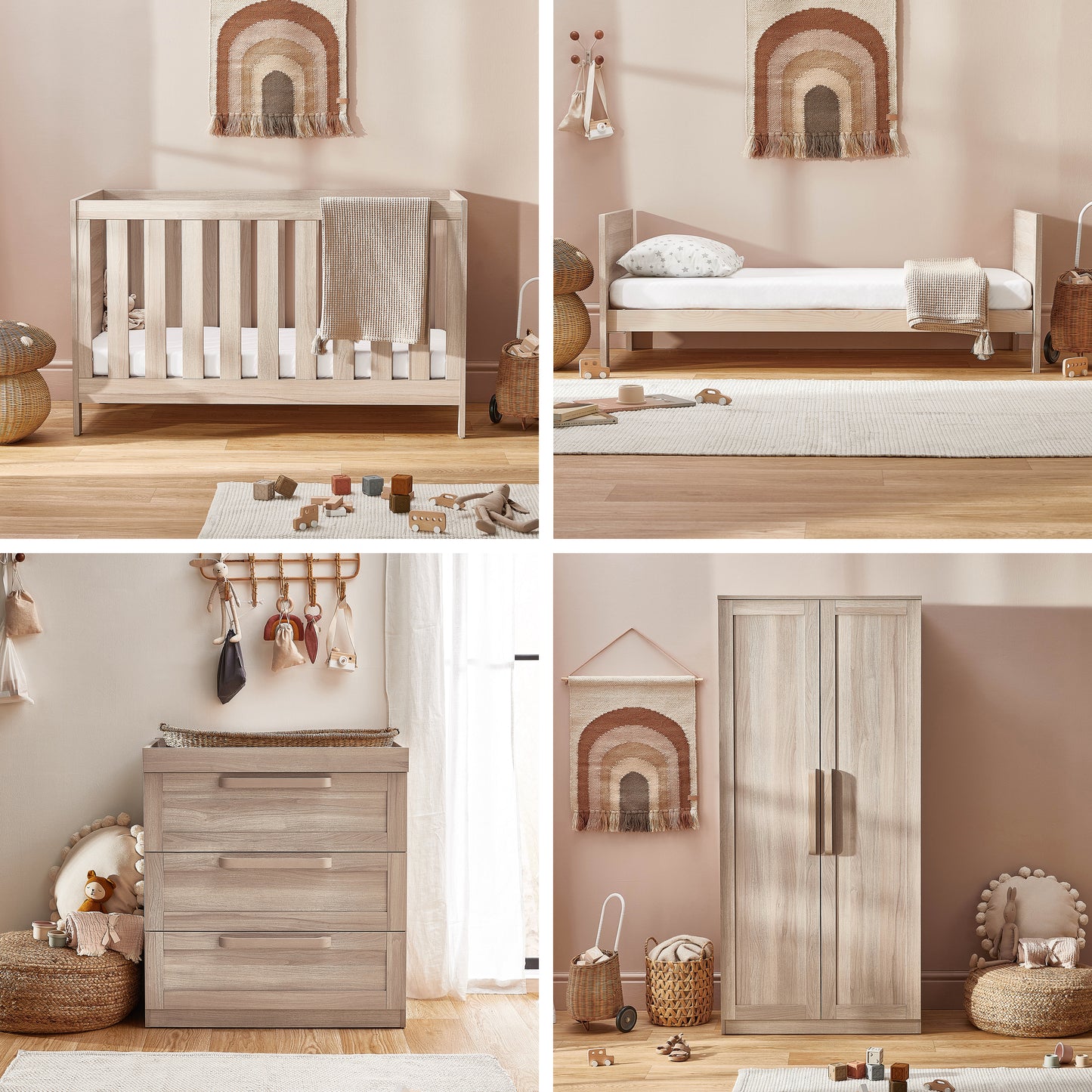Bromley Oak 4 Piece Nursery Room Set