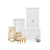 Bromley White 4 Piece Nursery Room Set With Mattress