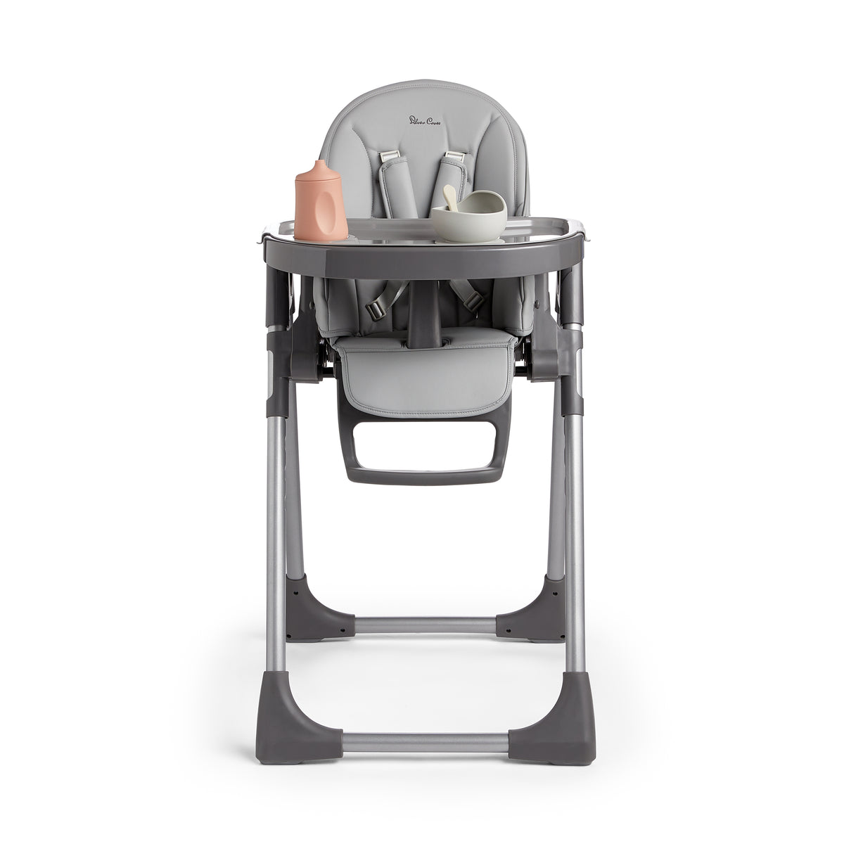 Buffet Highchair Cool Grey & Mealtime Set Bundle