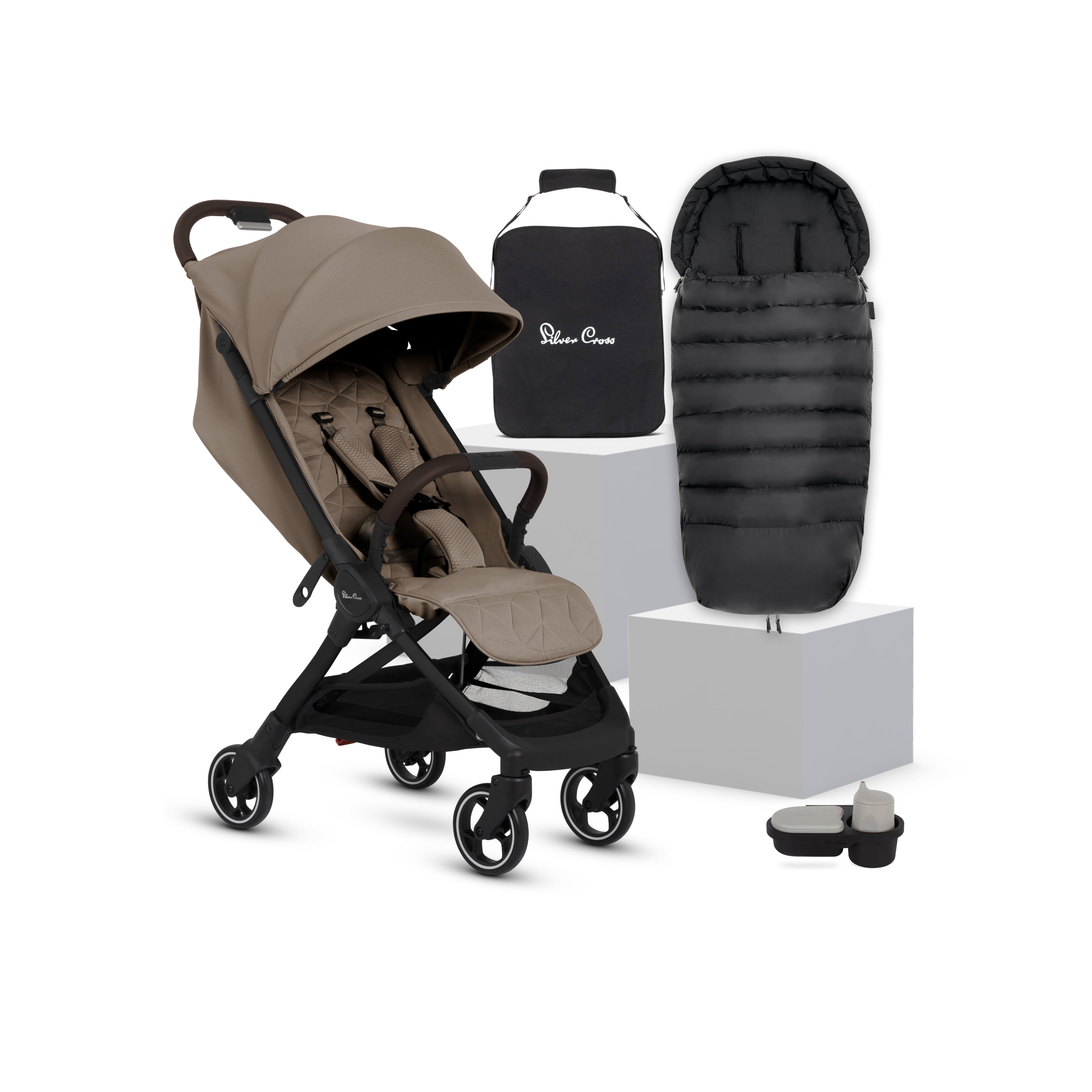 Silvercross CLIC COBBLE(グレージュ) 美品 付属品あり Clic 2 Cobble Stroller & Accessory Bundle | Silver Cross UK