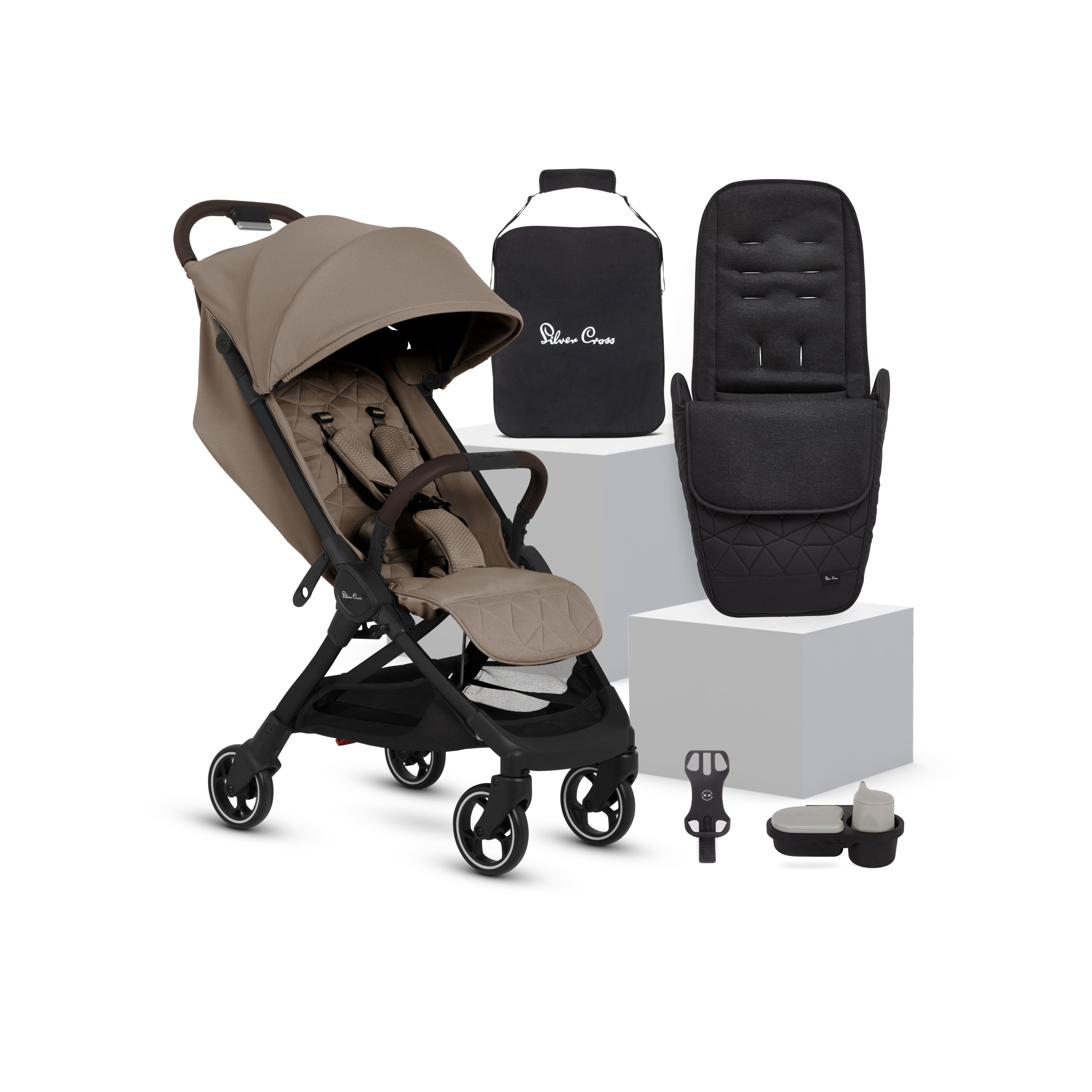 お試し落ち　Silvercross CLIC COBBLE Clic 2 Cobble Stroller & Accessory Bundle | Silver Cross UK