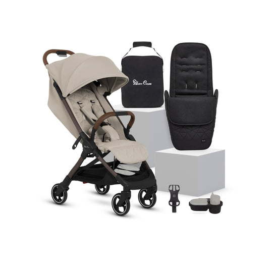 Clic 2 Latte Stroller & Accessory Bundle (6 Piece)