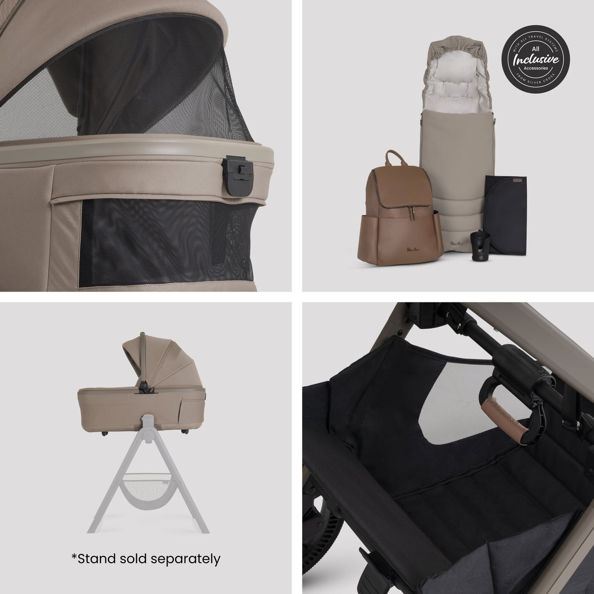 Cove 2 Champagne Travel System Ultimate Baby Bundle (13 piece)