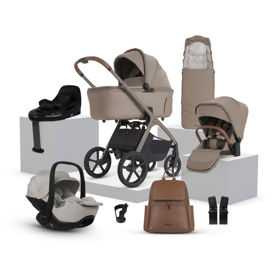 Cove 2 Champagne Travel System Ultimate 360 Infant Carrier Bundle (10 piece)