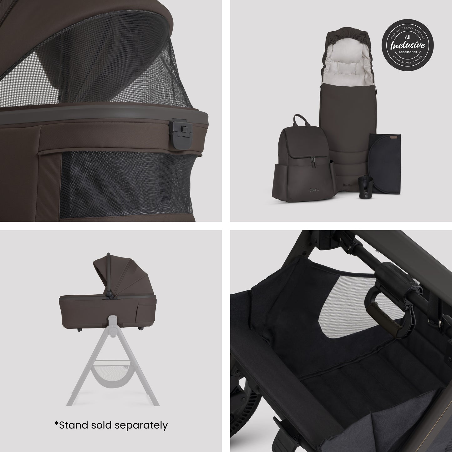 Cove 2 Chocolate Travel System Ultimate 360 Infant Carrier Bundle (10 piece)