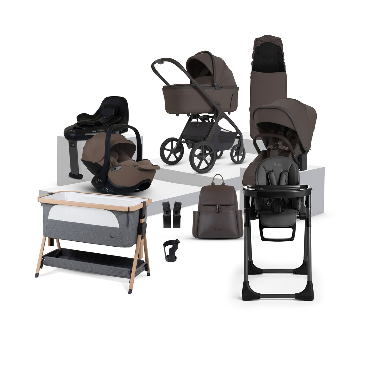 Cove 2 Chocolate Travel System Timeless Cocoa Ultimate Baby Bundle (13 piece)