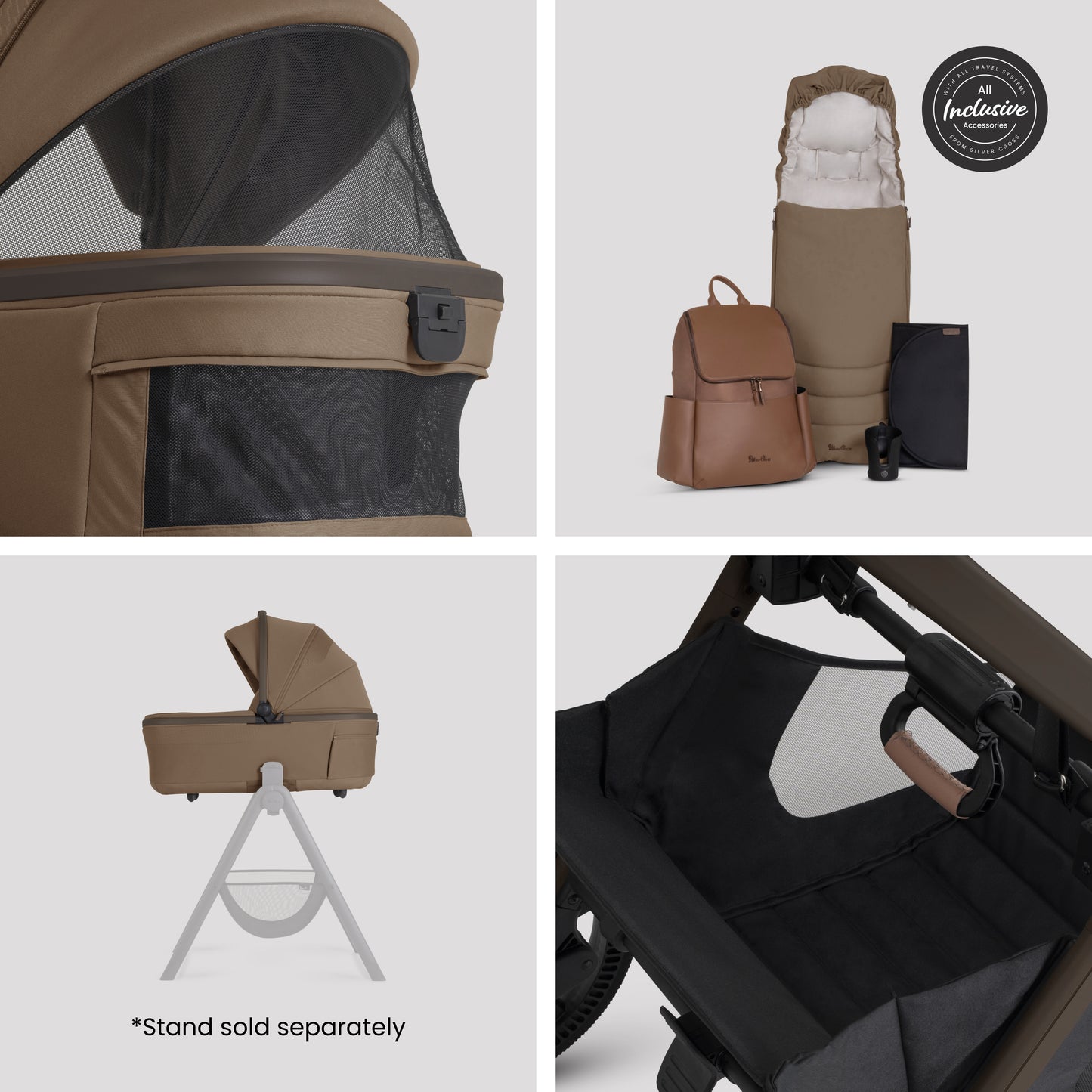 Cove 2 Maple Travel System Ultimate 360 Infant Carrier Natural Taupe Bundle (10 piece)