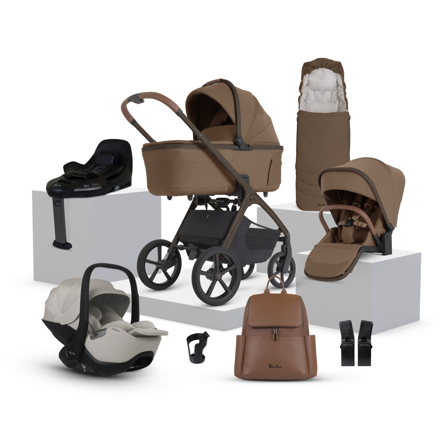 Cove 2 Maple Travel System Ultimate 360 Infant Carrier Natural Taupe Bundle (10 piece)