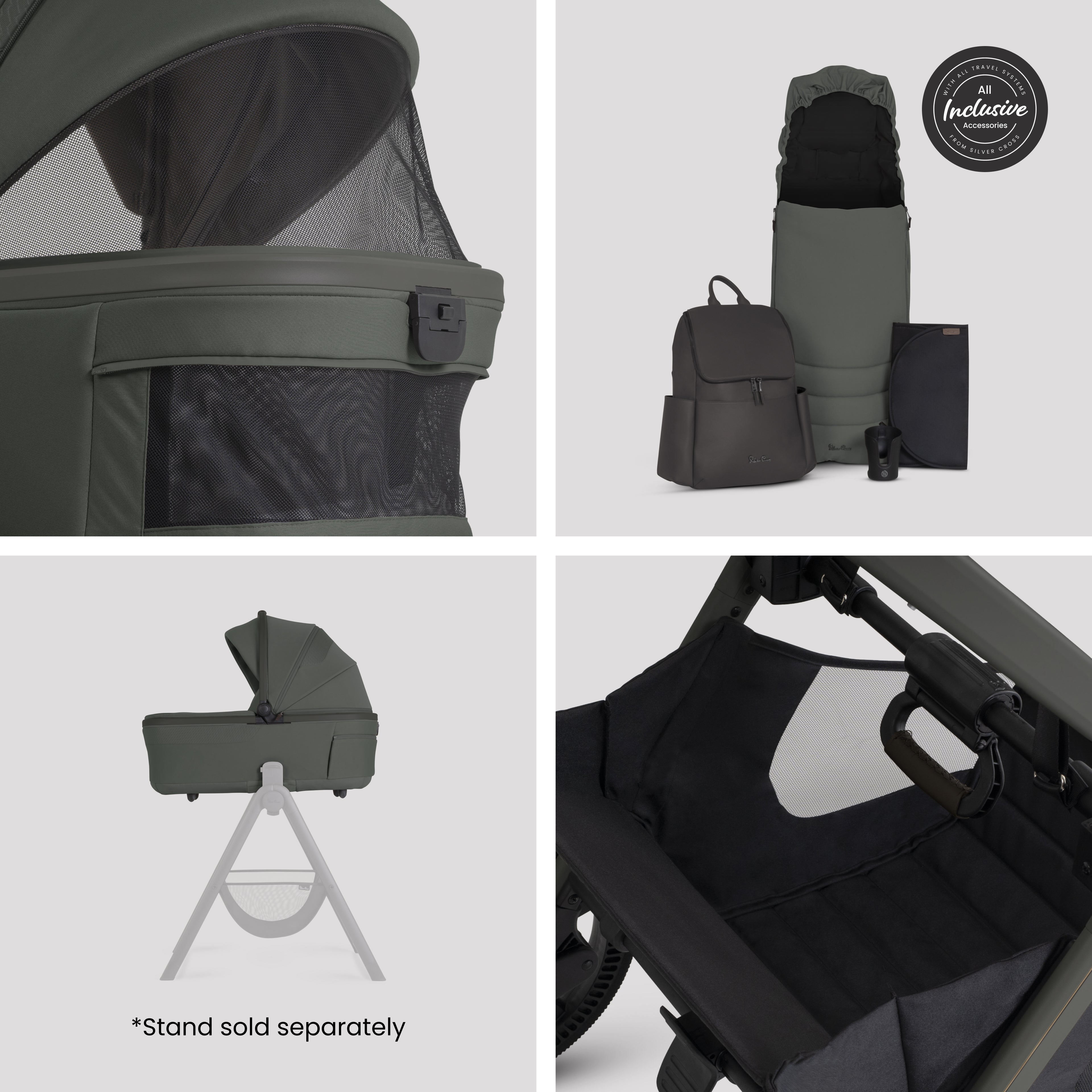 Cove 2 Pewter 360 Family Iconic Black Bundle | Silver Cross UK