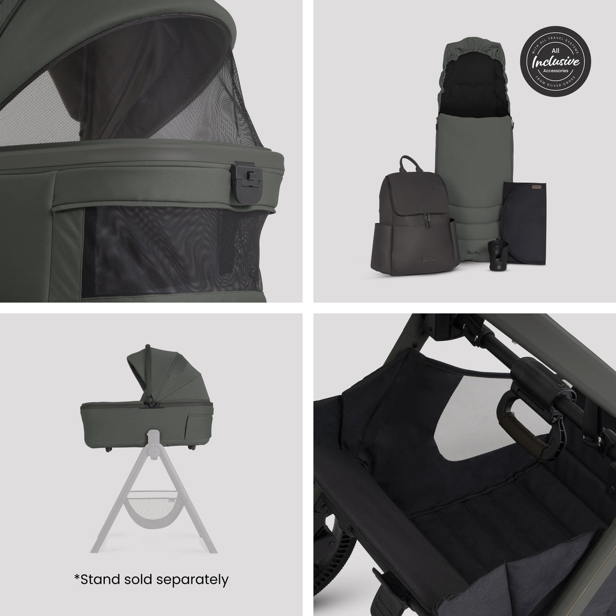 Cove 2 Pewter Travel System Ultimate Baby Bundle (13 piece)