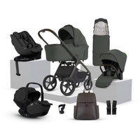 Cove 2 Pewter Travel System Ultimate 360 Family Car Seat Iconic Black Bundle (11 piece)