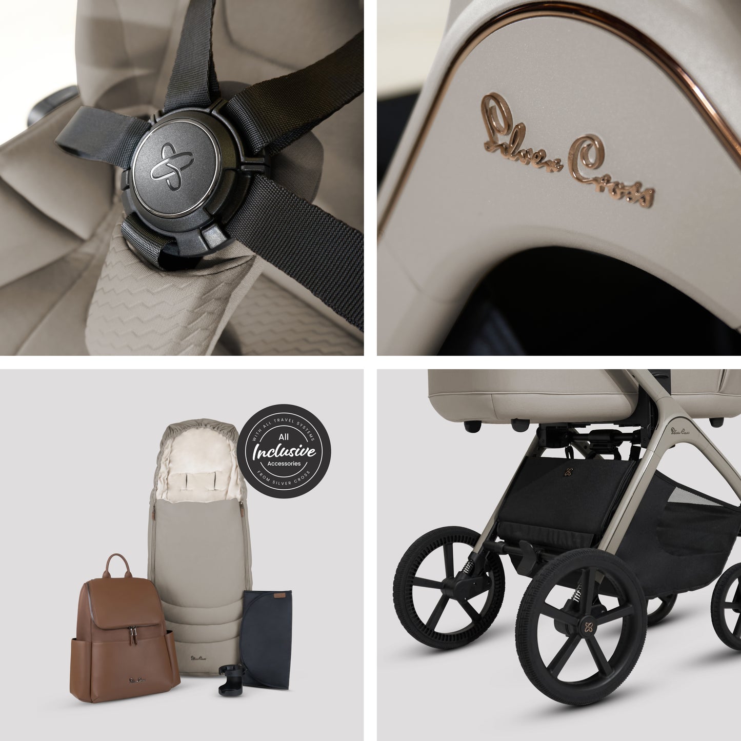 Cove Champagne Travel System Ultimate 360 Family Car Seat Bundle (11 piece)