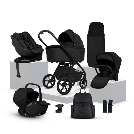 Cove Onyx Travel System Ultimate 360 Family Car Seat Bundle (11 piece)