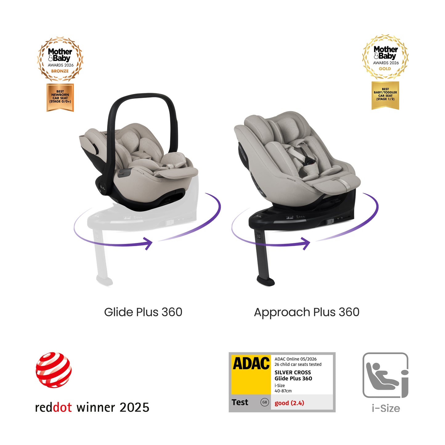 Plus 360 Family Car Seat Bundle Natural Taupe