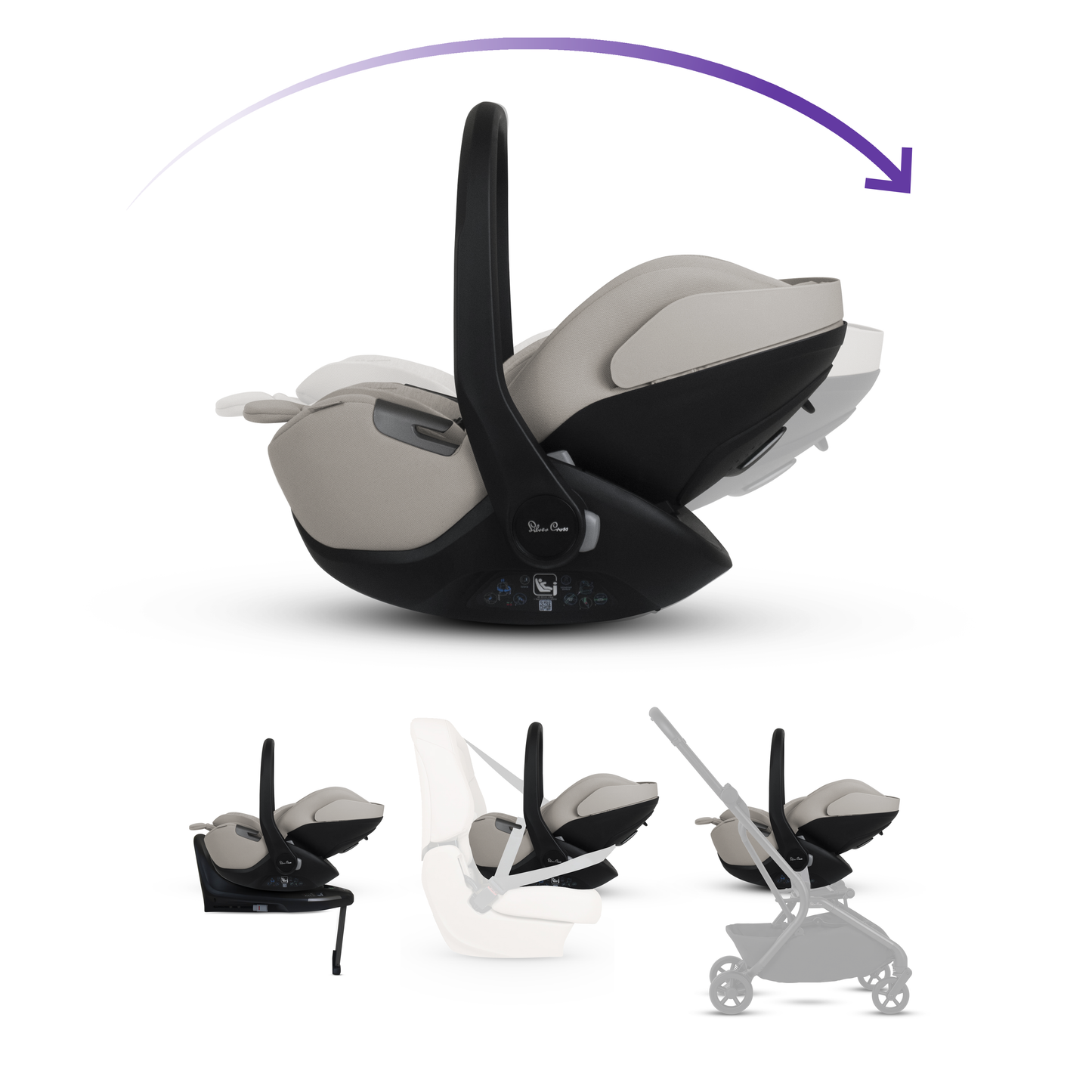 Nia Champagne Compact Travel System Natural Taupe (8 Piece)