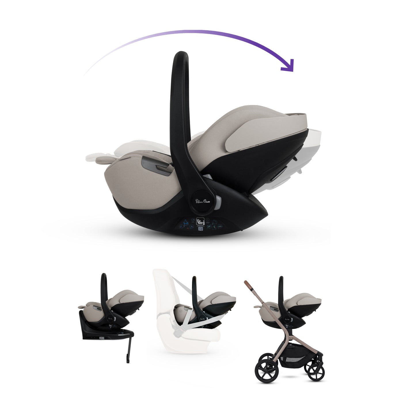 Breez Champagne Travel System Ultimate 360 Family Car Seat Bundle (13 piece)